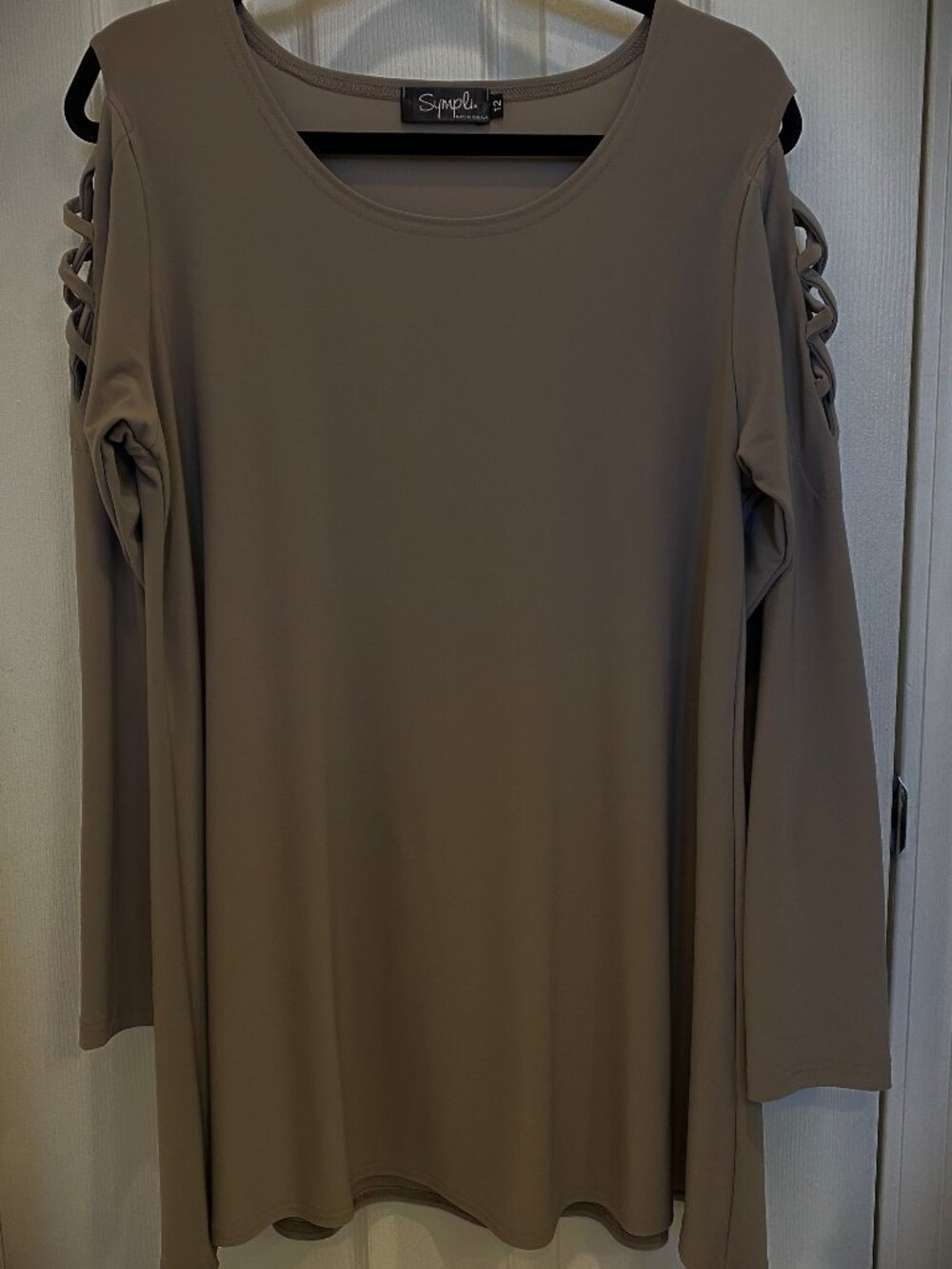 Sympli Tunic - tan/dark cream